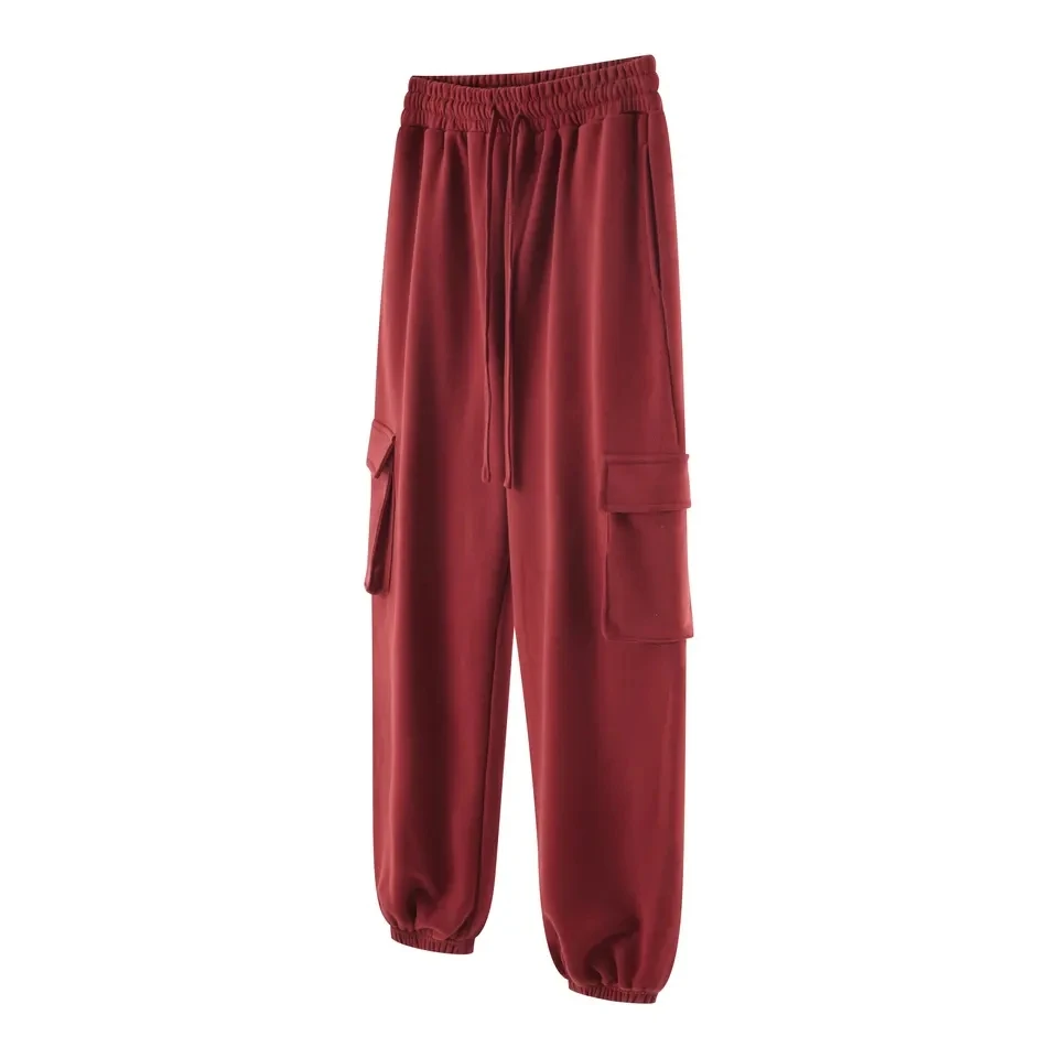 Spring Fleece Casual Cargo Track Pants Unisex Wholesale High Quality Oversized Cargo Pants Men