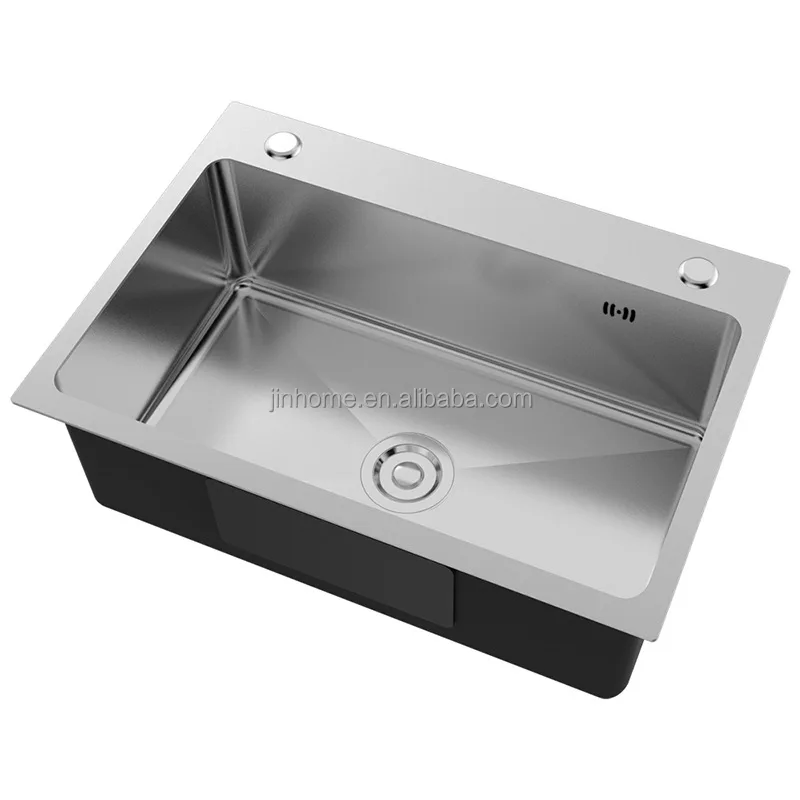 Stainless Steel Step Handmade Above Mount Waterfall Faucet multifunction triple bowl Kitchen sinks for the kitchen