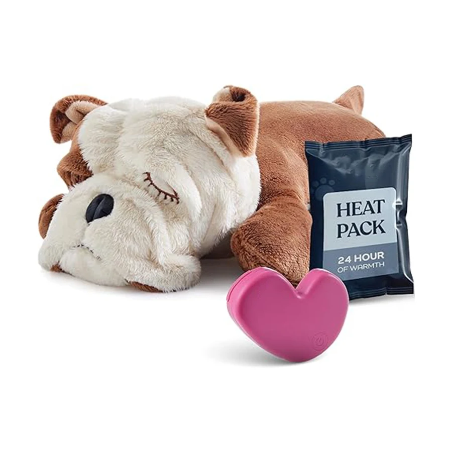 Heartbeat Plush Dog Toy Comfort Toy for Puppy Dogs Cats Pets Stuffed Animal Plush Toys for Dogs