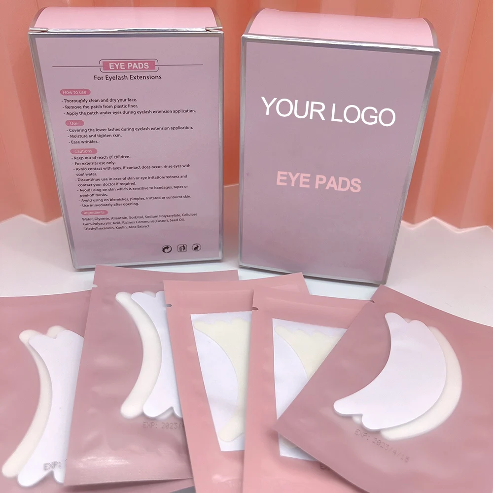 Custom logo Lint Free Eyelash Eye Pads For Eyelash Extension Under Eye Patches hydrogel eye patch grafting eyelashes lash patch