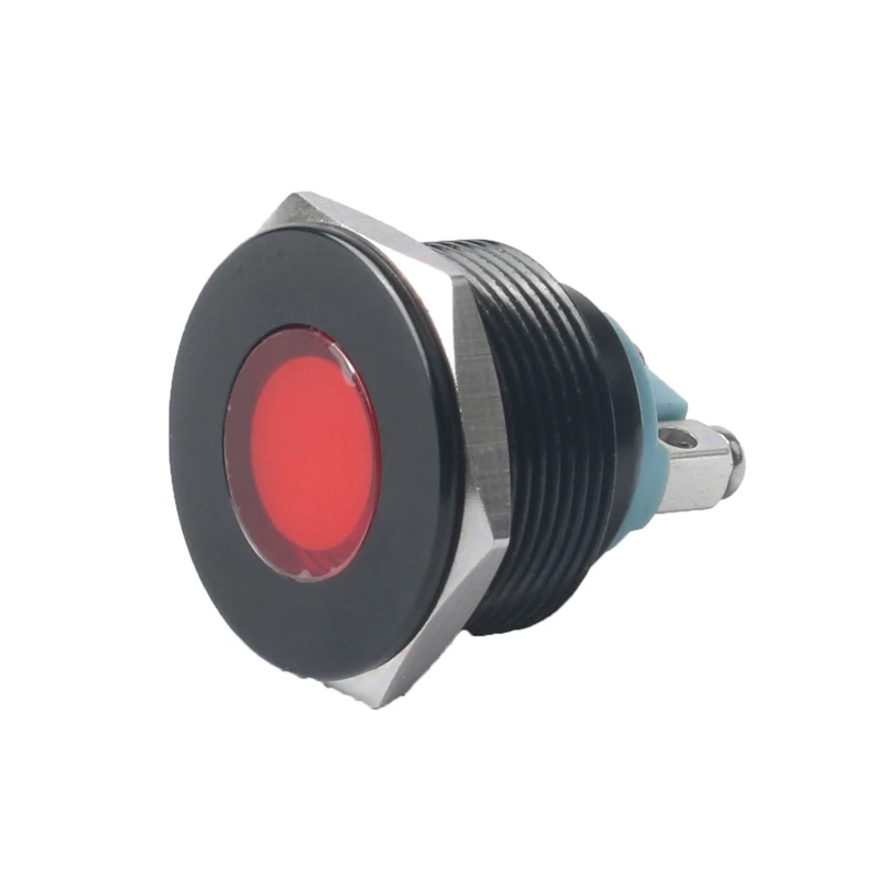 22mm metal indicator light black alumina panel indicator light 5V12V24V220V