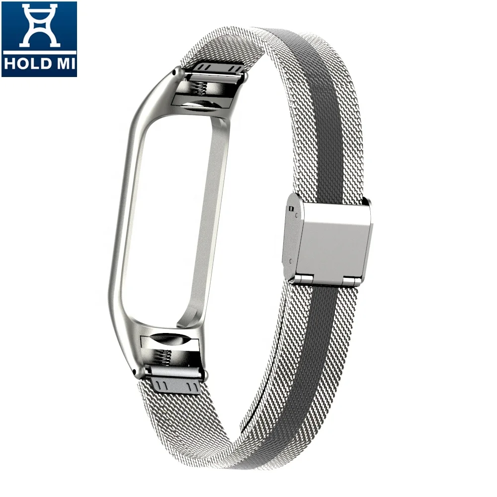 HOLDMI ODM high class 430351 series silver intermediate black color wristwatch band for xiaomi