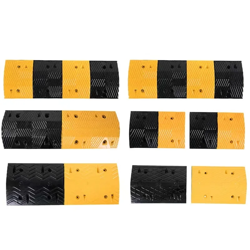 Rubber Speed Bumps With Obvious Deceleration 50 cm Heavy Duty prismatic speed bump