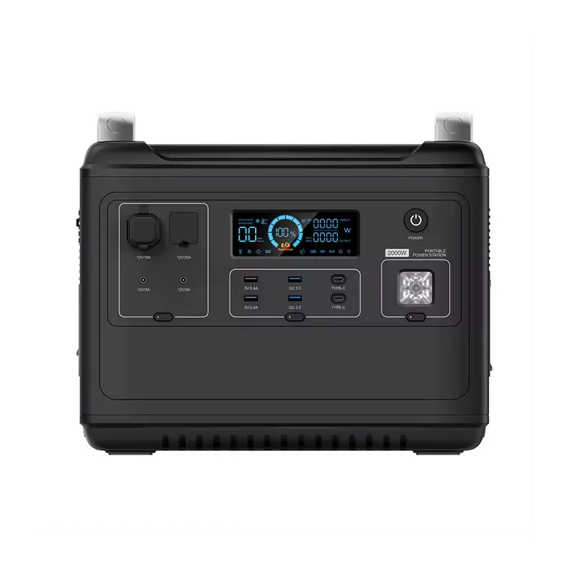 2000W/2048Wh  portable power station with solar panel for sale home energy storage battery