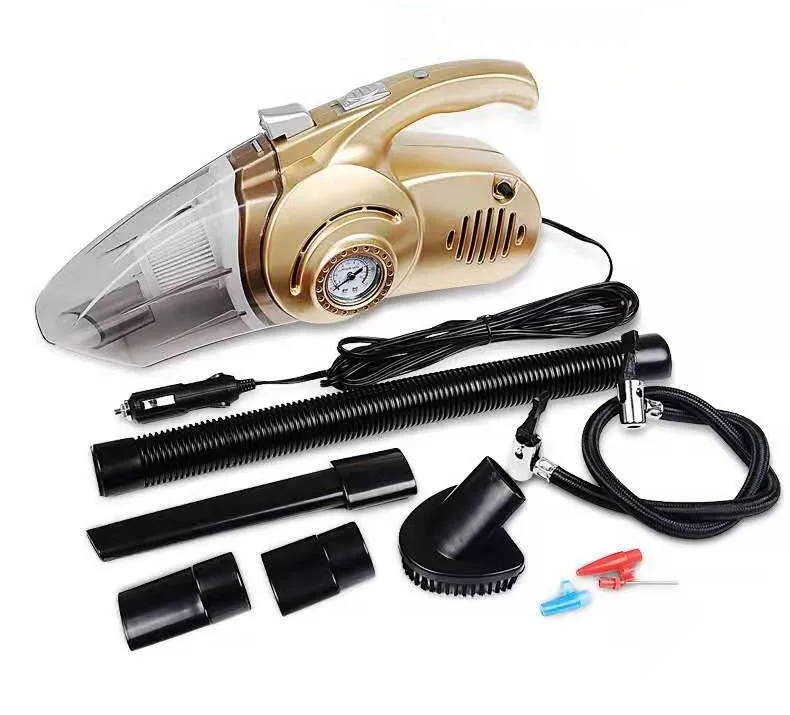 Multifunction Portable Handheld Car Vacuum Cleaner Wet Dry Electric Cleaner with lighting tire pressure measurement inflation