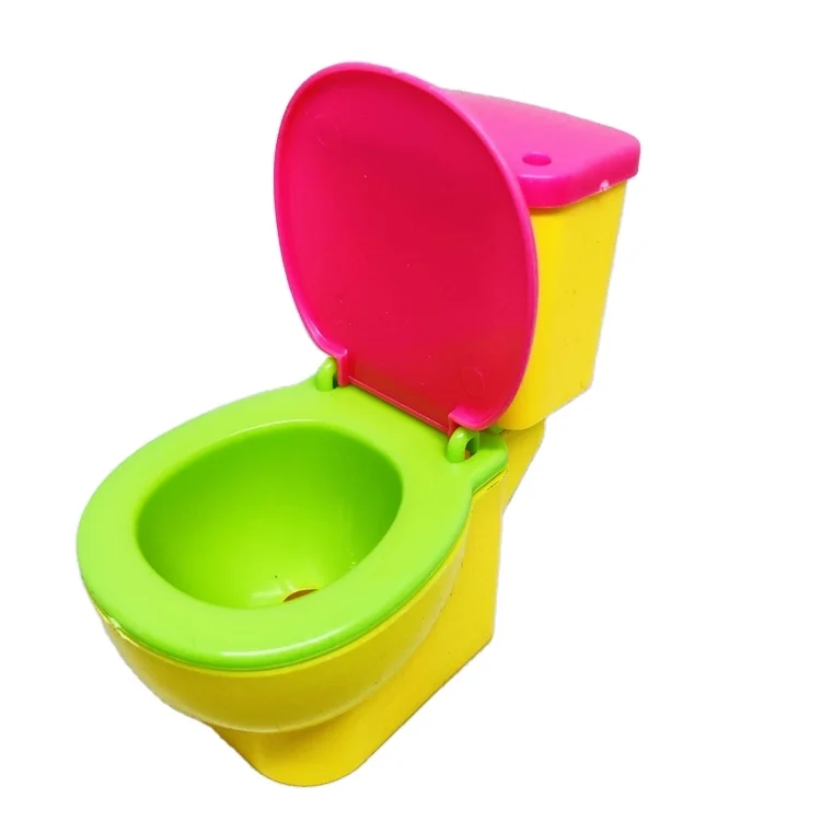 YELLOW PLASTICS MINI TOILET BOWL CANDY AND TOY