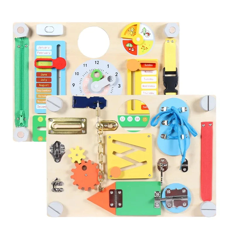 Обучающая игрушка Montessori развивающая двухстороная деревянная доска для малышей развивающие игрушки