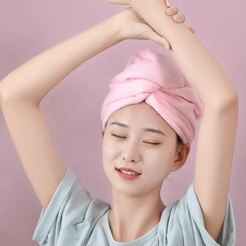 80 polyester 20 nylon warp knitting  microfiber hair drying towel super absorbent quick dry  hair