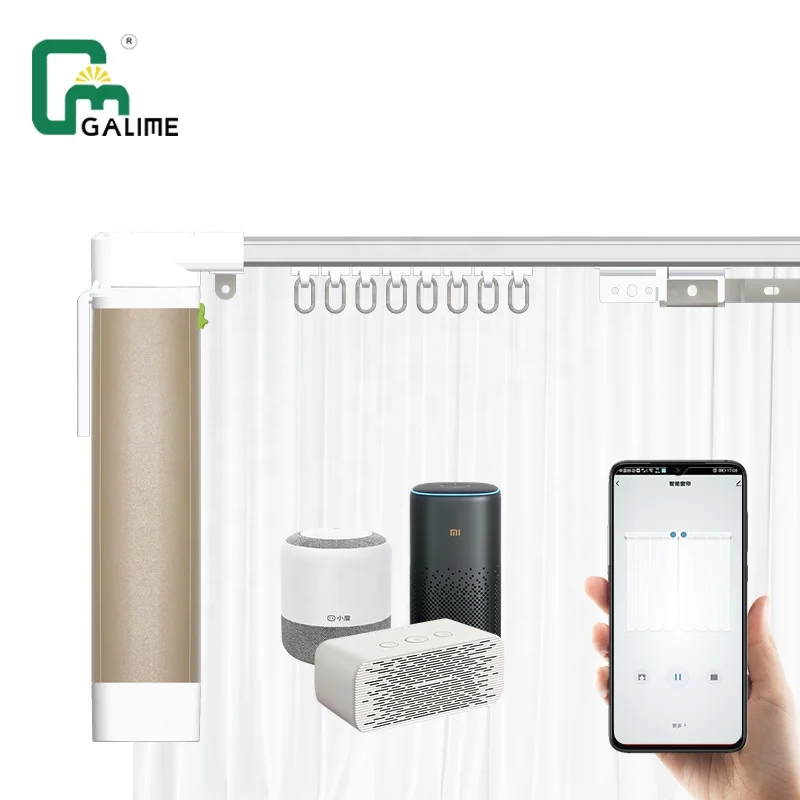 Galime 6.2m Tuya Curtain Module Powered Drive Motor Smart Chain Curtain Use in Home Hotel and office