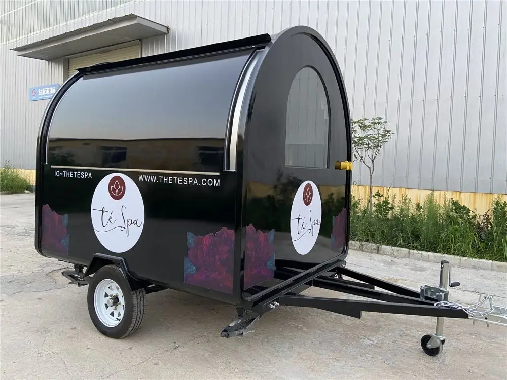 US mobile towing trailer 3 compartment water sinks set 7.2 ft free color painting fashion trailer truck for sale