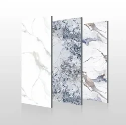 New building materials marble effect aluminium composite panel laminated for wall panel cladding and TV backdrop wall