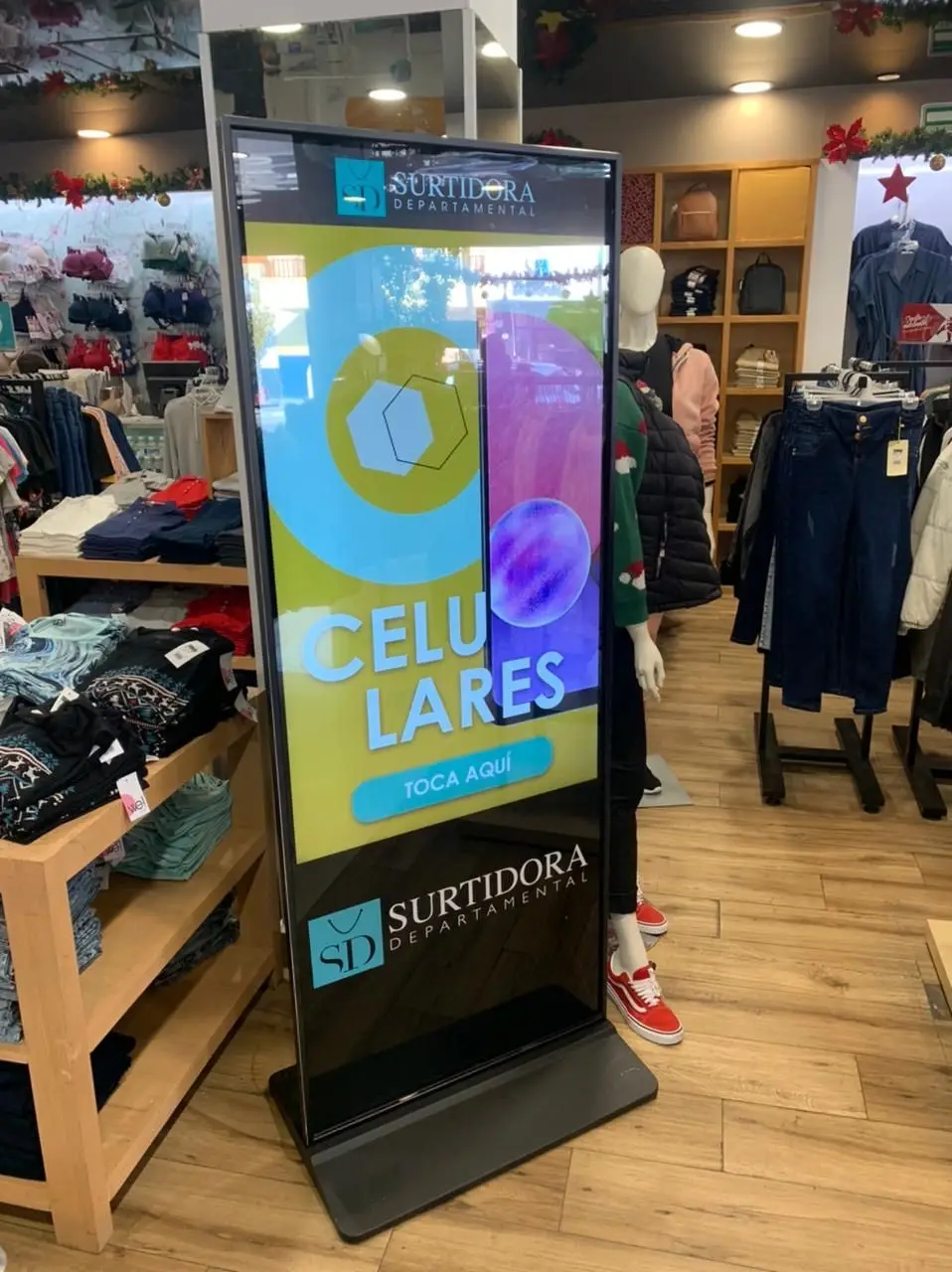 Floor standing 49 55inch 350nits Android Video Player LCD Advertising Display Kiosk Vertical Digital Signage Totem Touch Screen