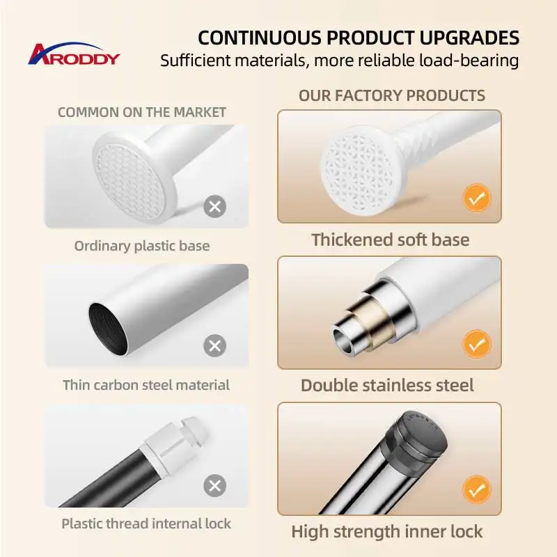 YARUN High Quality Extensible Pole Varied Curtain Rod Finial Curtain Rods Sets Decorative Iron Curtain Rod