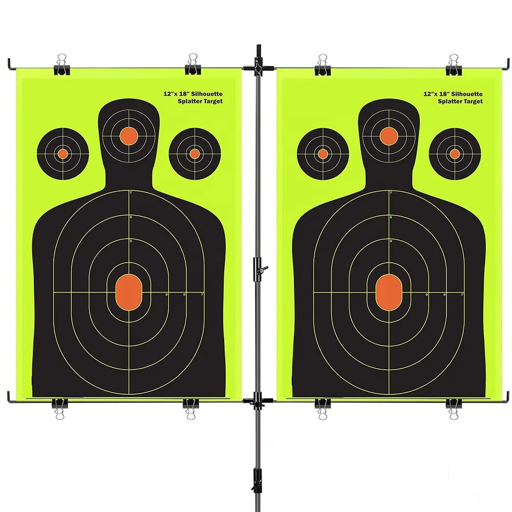 Highly Visible Shooting Sports Targets High Contrast Color Silhouette Splatter Target 12 x 18 Splatter Target