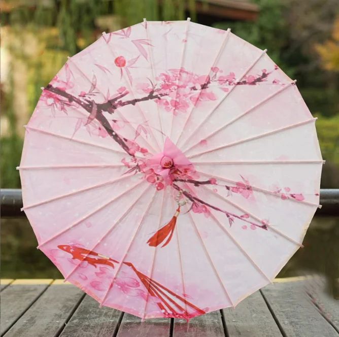 New Decorative Idea Paper Umbrella Pink Umbrella Chinese Oil Paper Umbrella