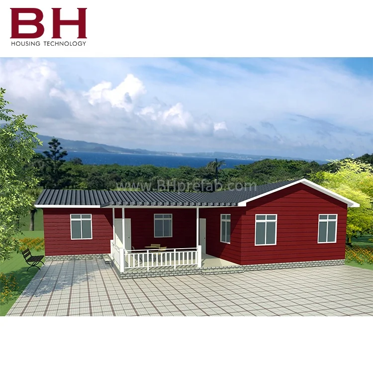 Furnished light steel structure prefabricated luxury villa two story prefab house