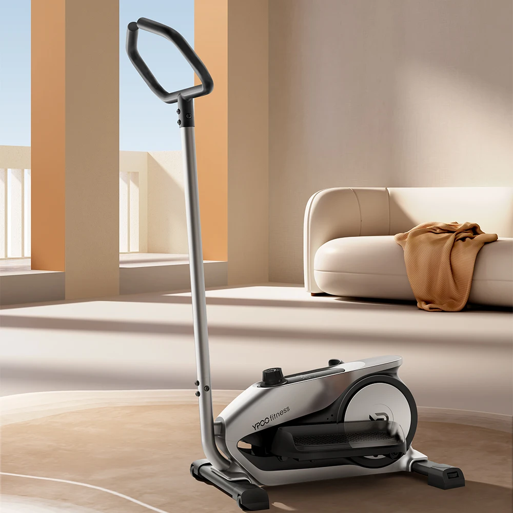 YPOO  3kg flywheel mini under desk quality portable home elliptical cross trainer  for body exercise with handrail and app