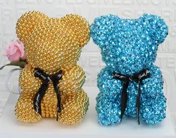 2021 The factory wholesale hot sale pearl bear rose pearl teddy bear for Christmas