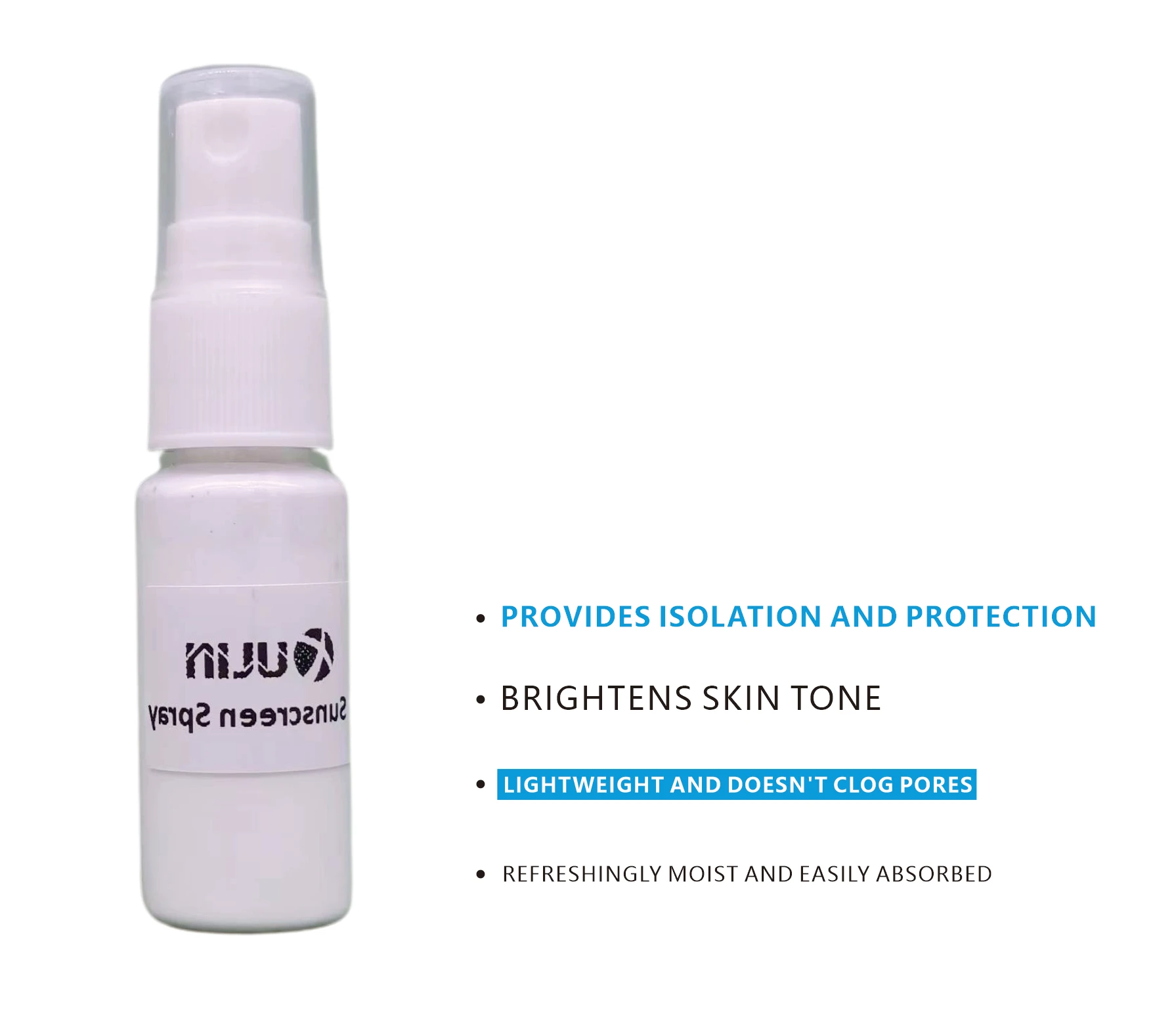 Portable sunscreen spray Isolation Protection and Easily Absorbed OEM ODM Service for Skin Care Product