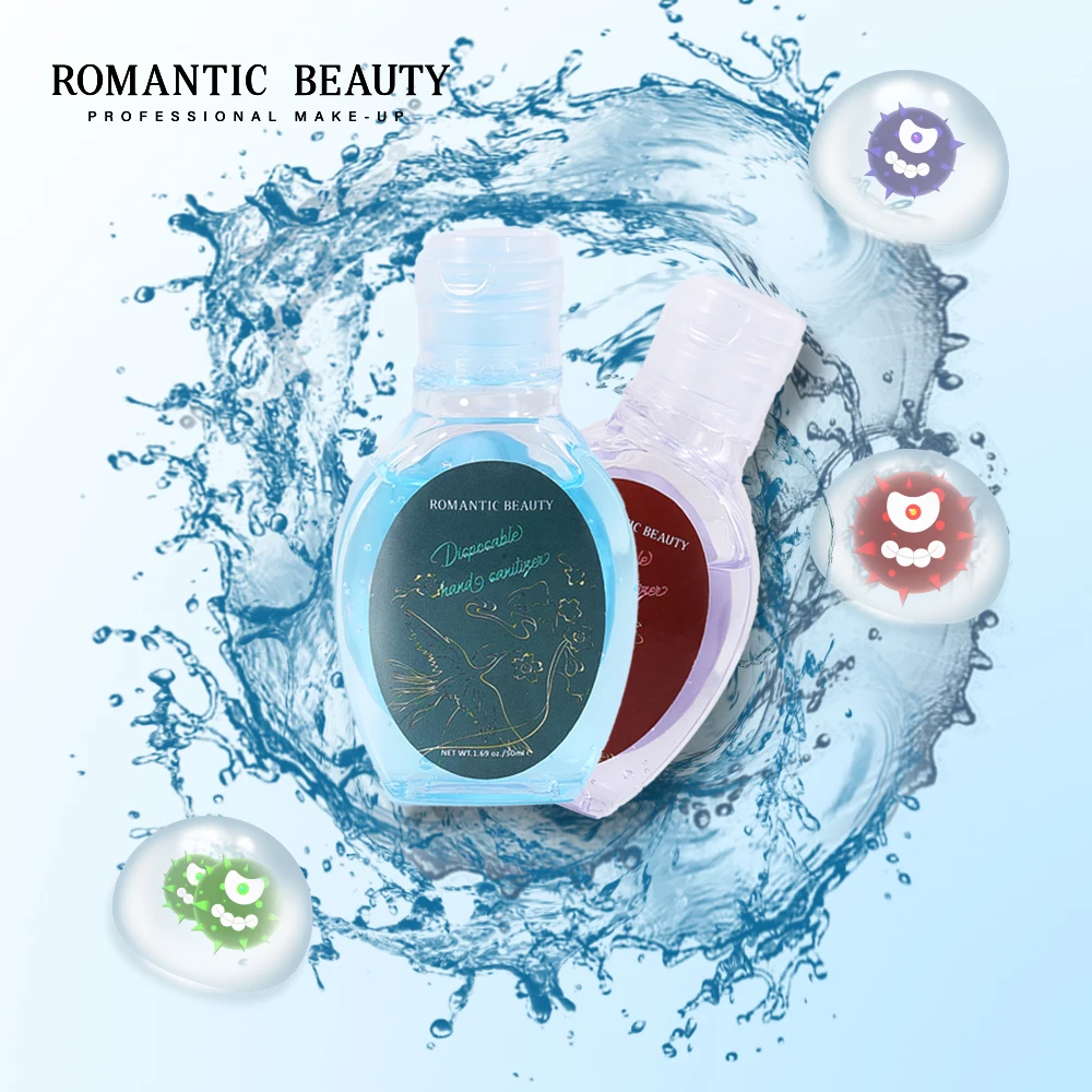 Romantic Beauty CE MSDS Quick-drying 50ml Private Label Hand Sanitizer Gel Alcohol