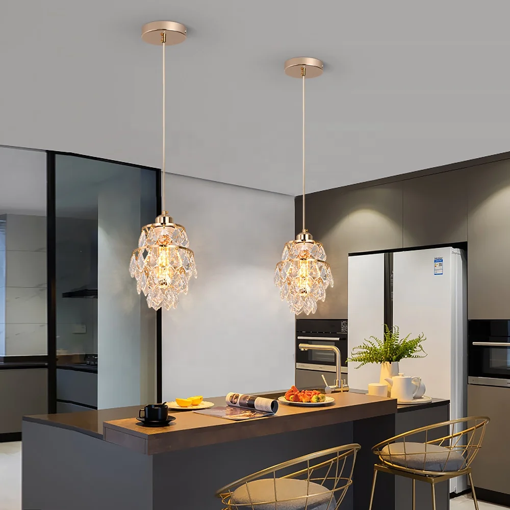 Crystal Chandelier Lamparas Kitchen Island Pendant Light For Dining Room Or Restaurant