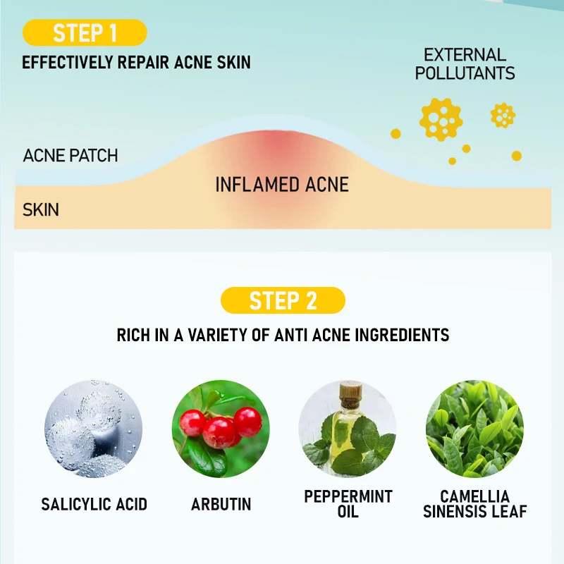 Private Label Acne Pimple Patches Custom Packaging Anti Acne Parches Salicylic Hydrocolloid Acne Patch