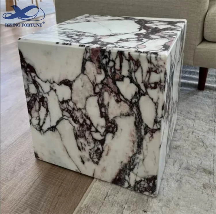 Modernsquare shape Calacatta marble furniture marble plinth coffee table for home decoration