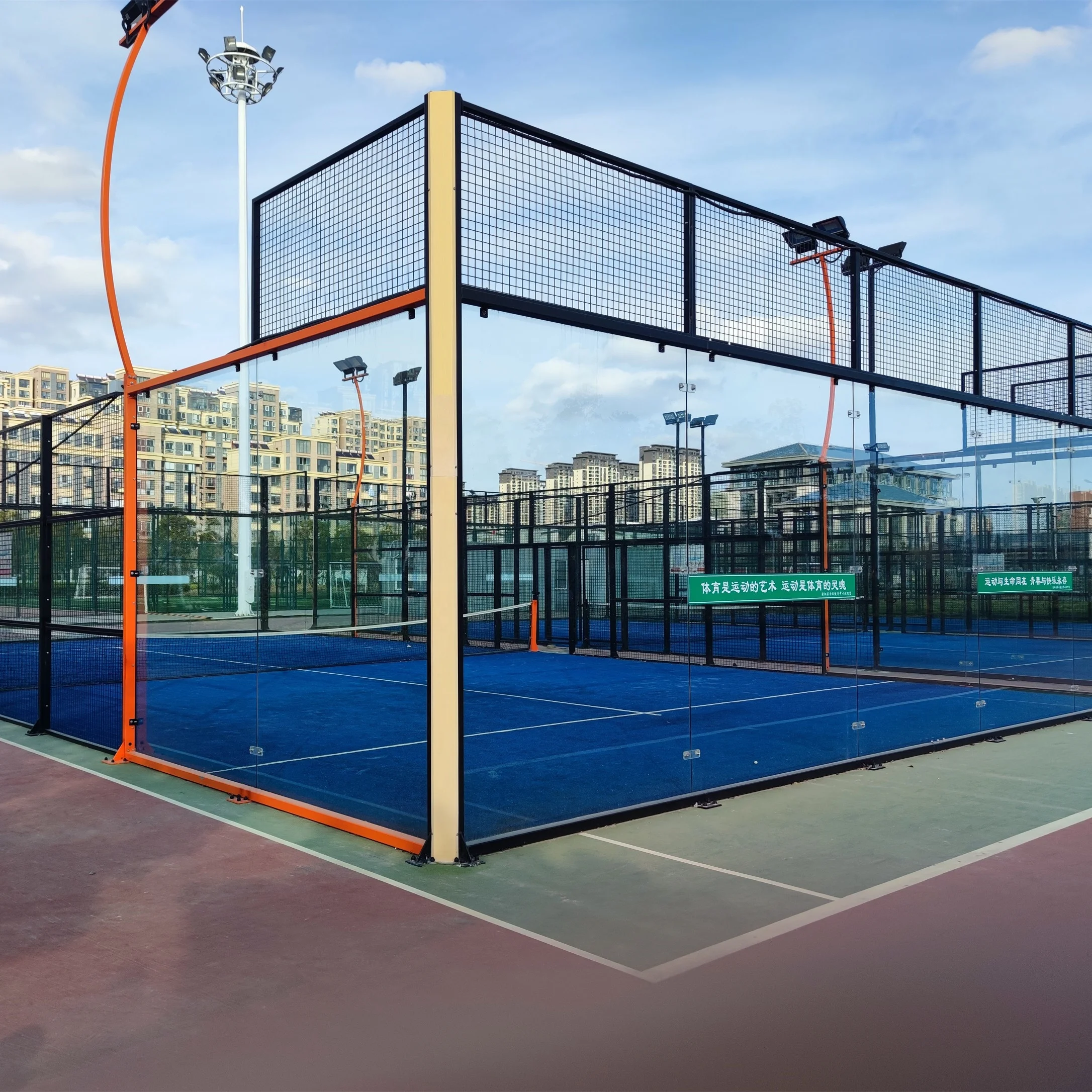 Book a  Padel Tennis Court Panoramic with tent sport for paddle Tennis court