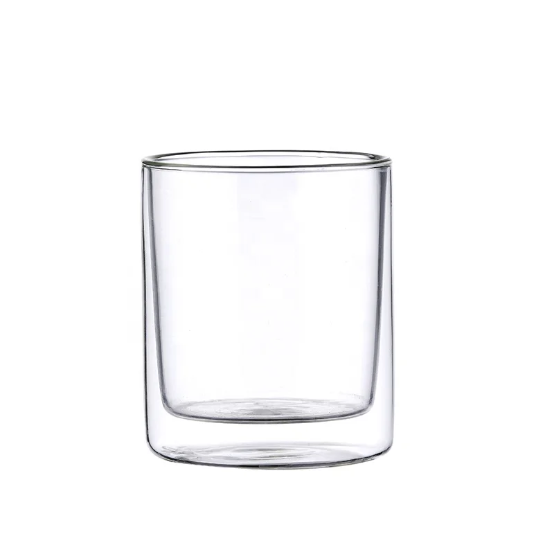 Оптовая продажа, элегантная кофейная чашка 350 мл, высокая стеклянная чашка из боросиликатного стекла с двойными стенками