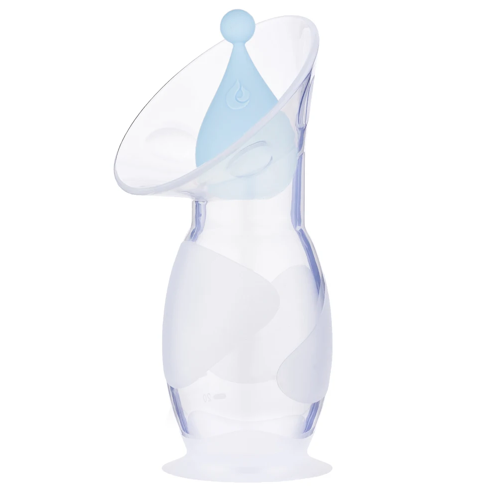 OEM Service Factory Price Food Grade Breast Milk Collector Breastfeeding Pump, Comfortable Portable Silicone Manual Breast Pump