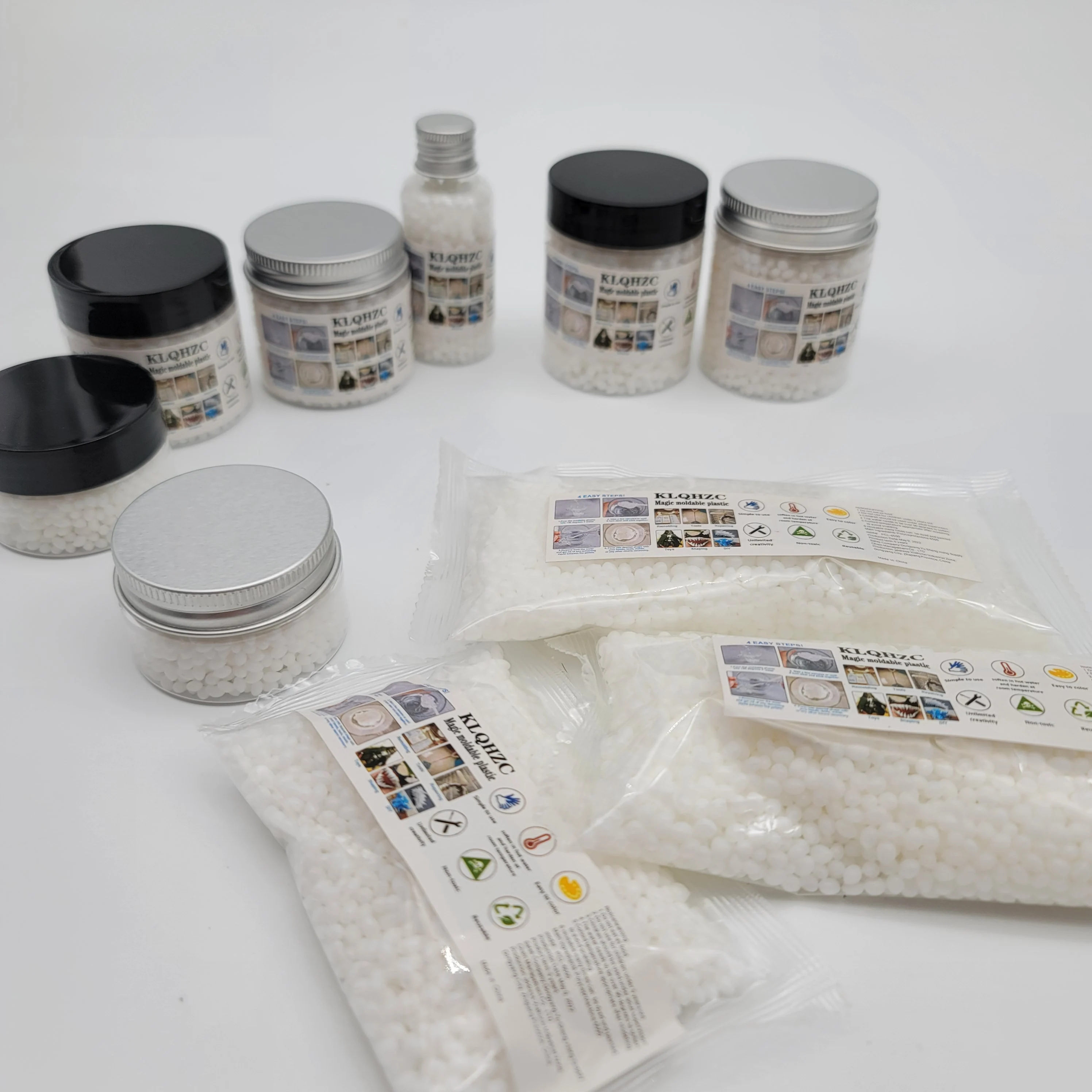 DIY plastic CLAY l free resin mold turning plastic artifacts moldable  plastic toys thermoplastic crystal clay