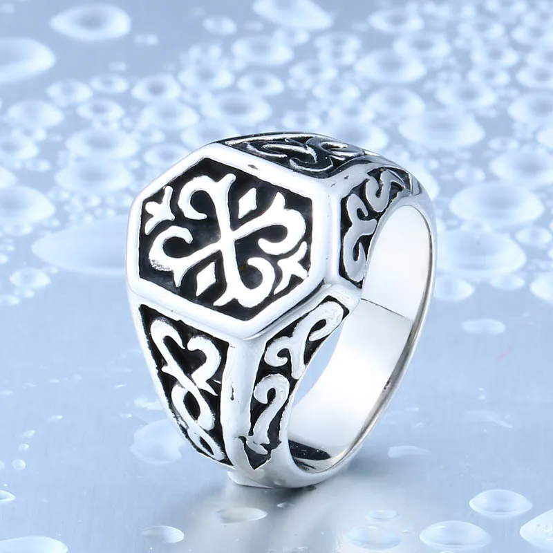 Punk Style Men Norse Viking Jewelry Celtic Knot Ring Retro Antique Silver Runes Circle Nordic Viking Ring