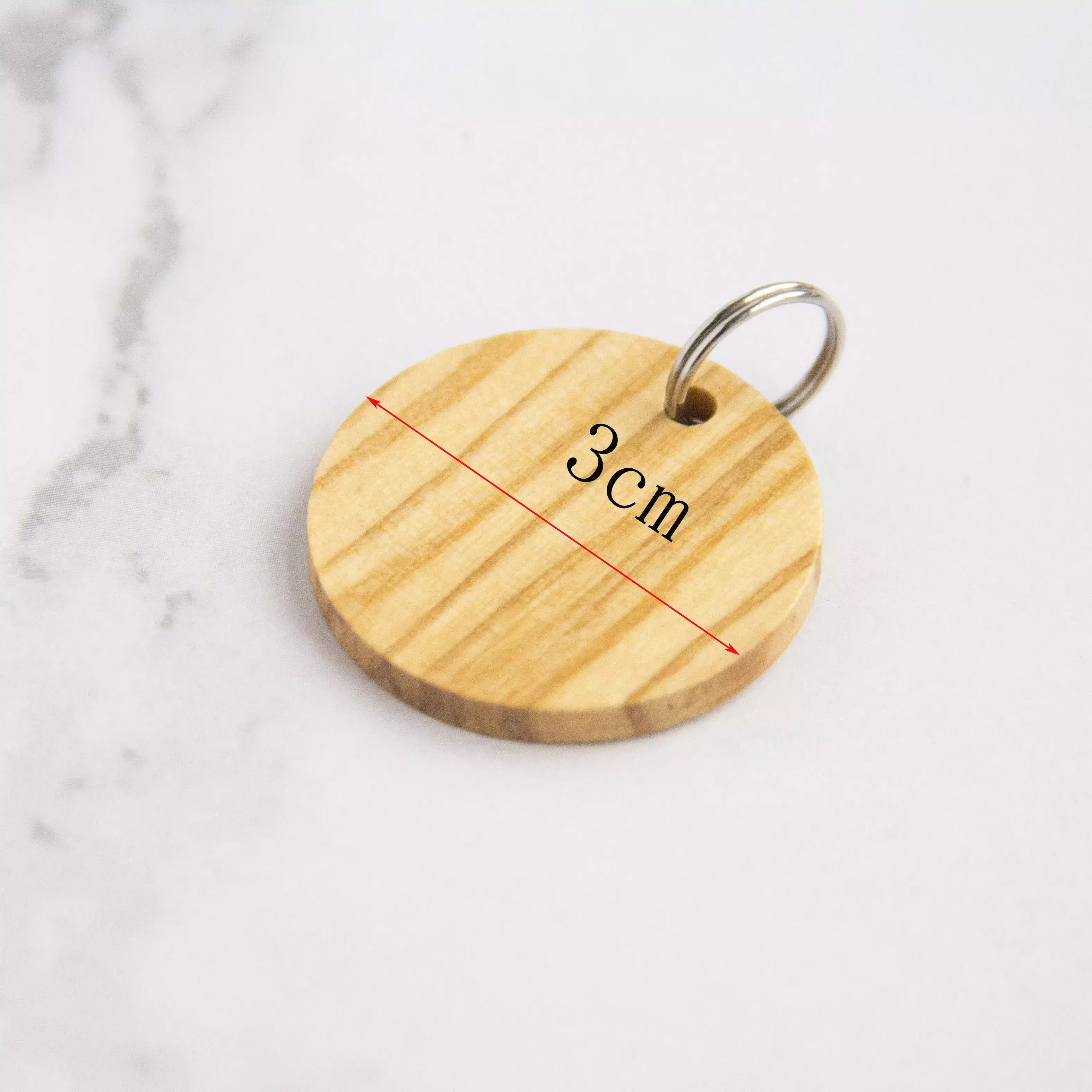 Small custom size color round wood tag wood printed tags pet collar wooden name tags