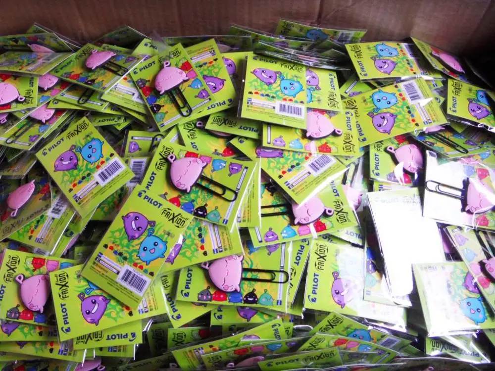 Custom soft PVC character paperclip ,cute rubber 3D bookmark clip