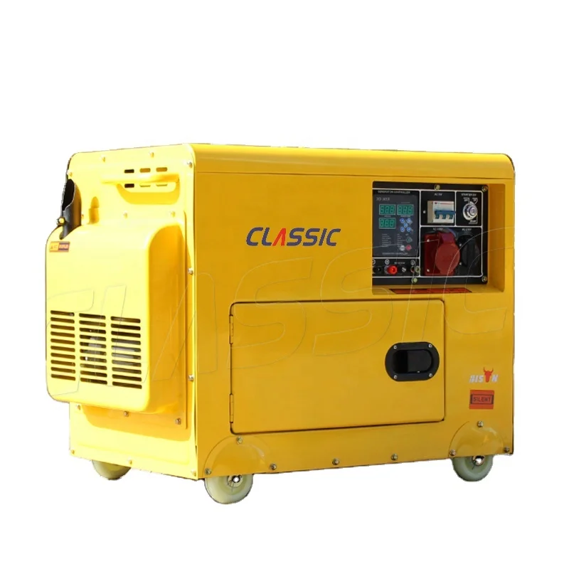 BISON CHINA 4200 Watt Super Silent 4.2 KW Generator, Portable Home Use Diesel Powerful 3 Phase Diesel Silent Generators