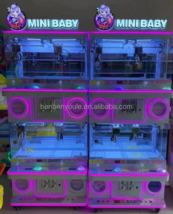 Лидер продаж дешевая оптовая продажа 4 игрока двухслойный маленький игрушечный кран машина с монетоприемником для кукольного парка