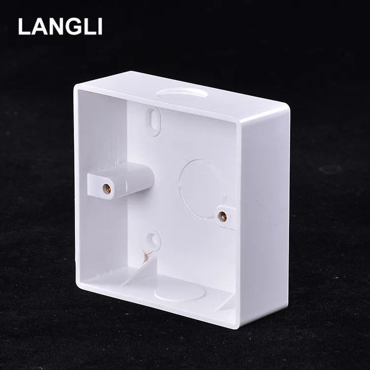 LANGLI 86 Type Square 3x3 Thick Pvc Electrical Plastic Wall Socket Back Outdoor Junction Switch Box