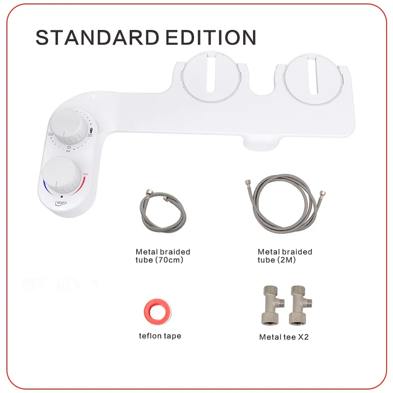 Ultra Slim Cold Water Bidet Toilet Attachment Dual Nozzle Self-Cleaning Bide Smart Non Electric Toilet Bidets