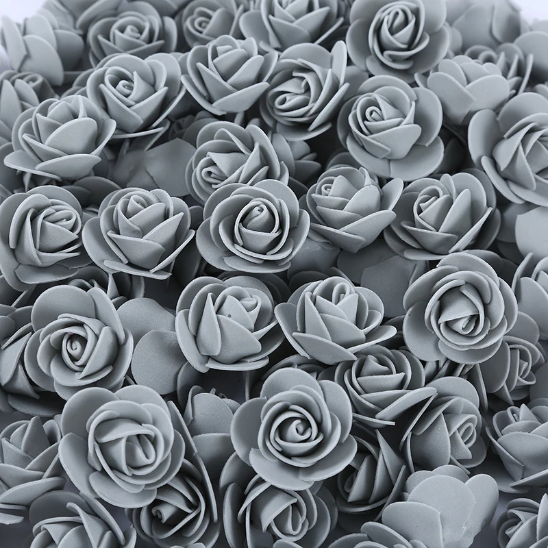 3.5cm 500PCS Rose Flower Head Wedding Decor Mini PE Foam Roses Artificial Flowers