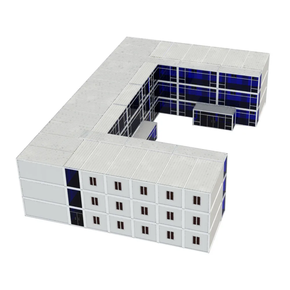 Bangladesh 3 storey bedroom 20 feet Sandwich Panel and Decoration Ceiling prefab container house