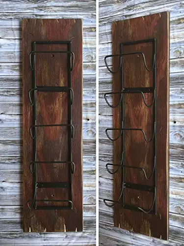 
New products Wine rack wall mounted rustic distressed wood 