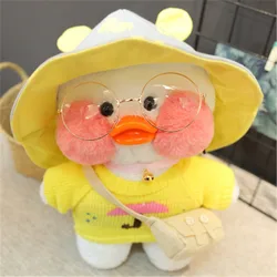 30cm White LaLafanfan Cafe Duck Plush Toy Cartoon Cute Duck Stuffed Doll Soft Animal Dolls Kids Toys Birthday Gifts For Children
