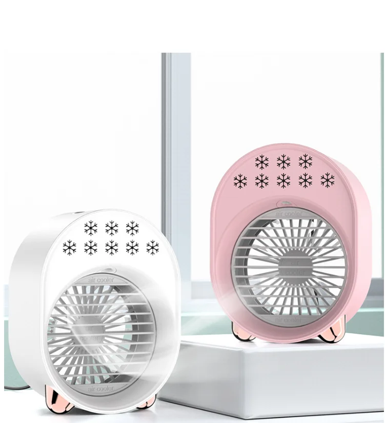 Product mini portable coloured lights spray mute water cooled fans cooling