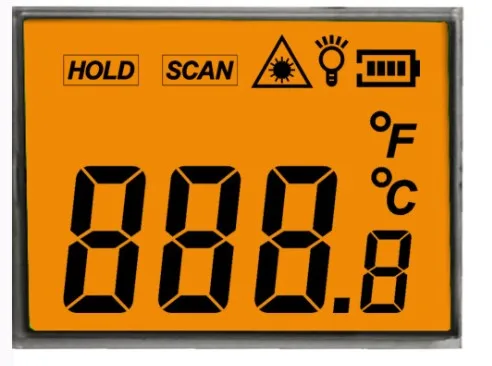 8 digital display TN STN  segment tn lcd screen