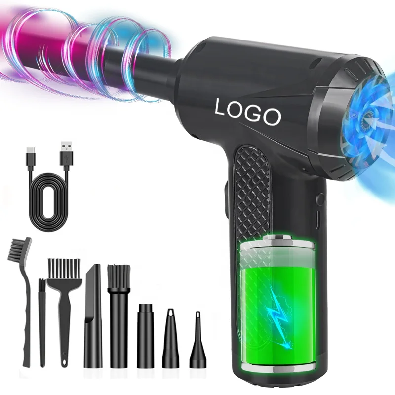 Portable Compressed Air Duster 3 Gear Speed 51000 Rpm Electric Air Duster Cordless Air Blower Rechargeable For Cleaning Camera