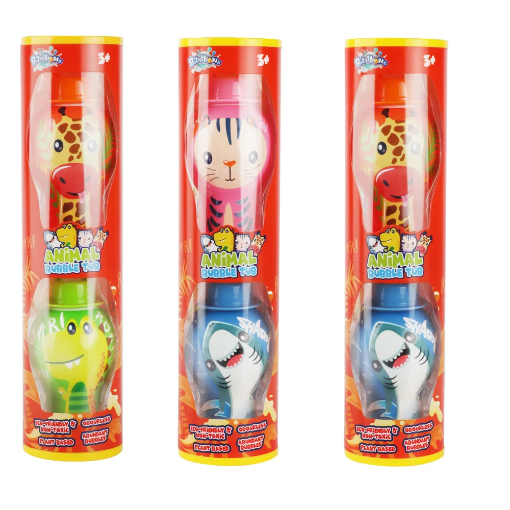 2024 Newest Wholesale 30ml Animal No Spill Bubble Solution 2PCS In Tube Learning Games For Children 24PCS/Box