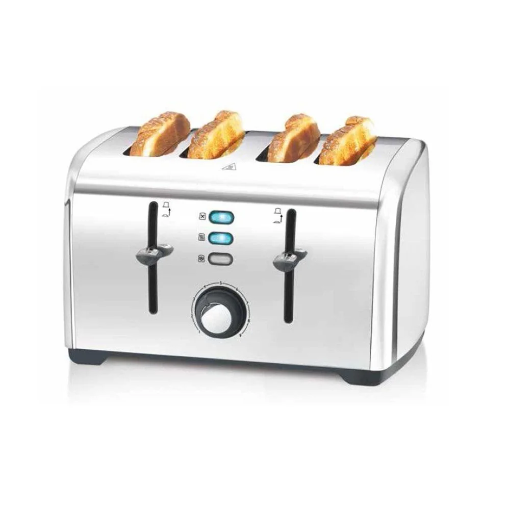 WF-23383 Hot selling Stainless steel Electric 4 slice Toasters with defrost function
