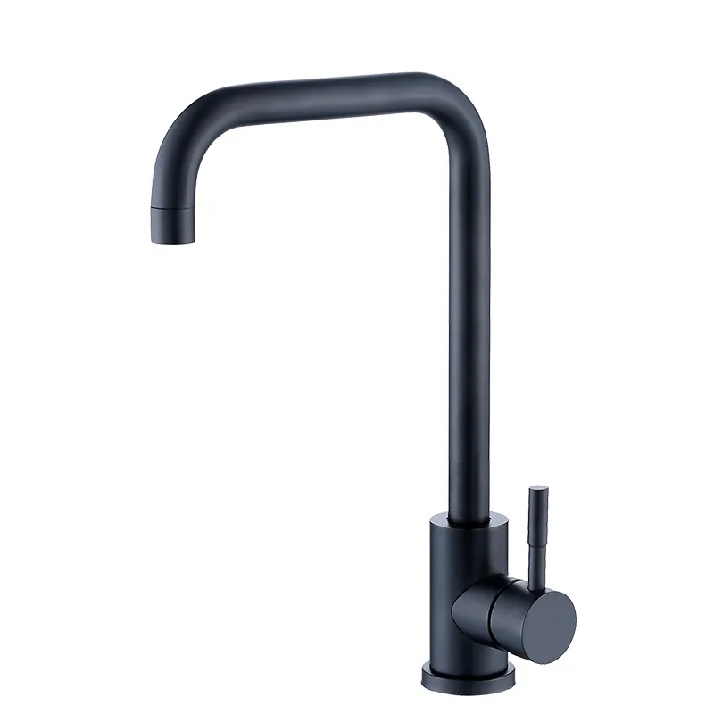 Flexible faucet 304 stainless steel kitchen faucet matte black hot cold water kitchen tap 360