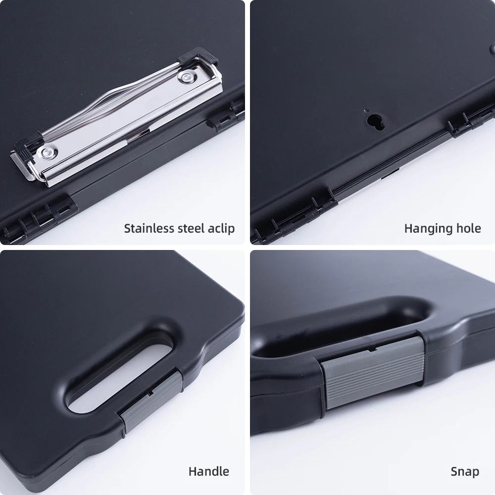 Praise Custom Logo portable slim design plastic A4 folder storage waterproof clipboard