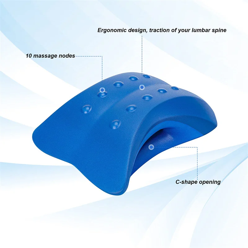 Pu Memory Foam Lumbar Traction Cushion Neck Traction Devices For Pain Relief Lower Back Neck Massage Stretcher